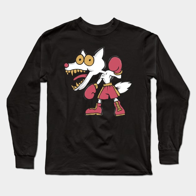 Dog boxing Long Sleeve T-Shirt by Paundra